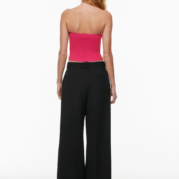 Aritzia Pink Strapless Ribbed Top - Picture 3 of 6